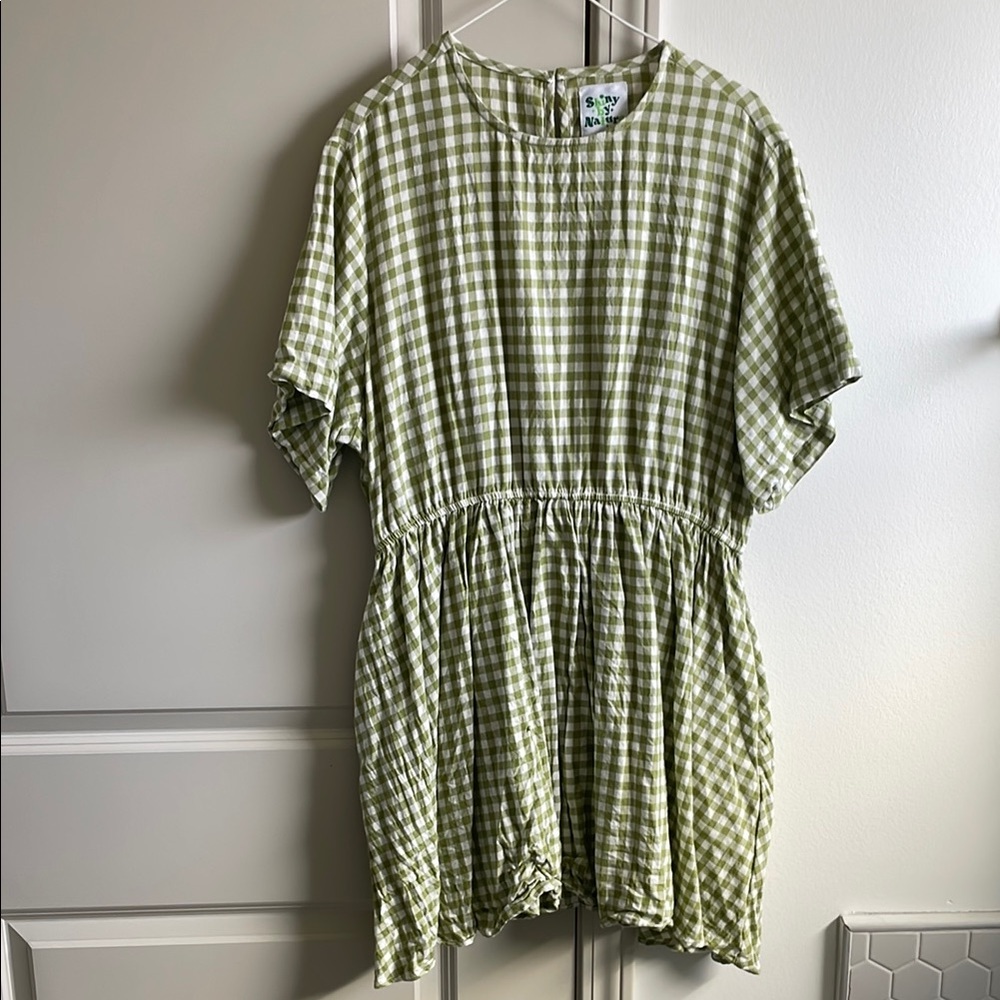 Green Gingham Women’s Dress